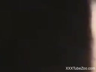 Sexy zoophile is happy to get fucked in a vintage vid