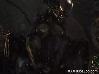 Alien whore endures zoophilia fantasies in mythical porno