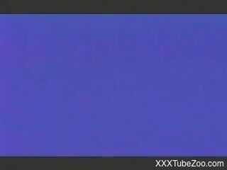 Energized woman loudly fucks with her dog in homemade XXX